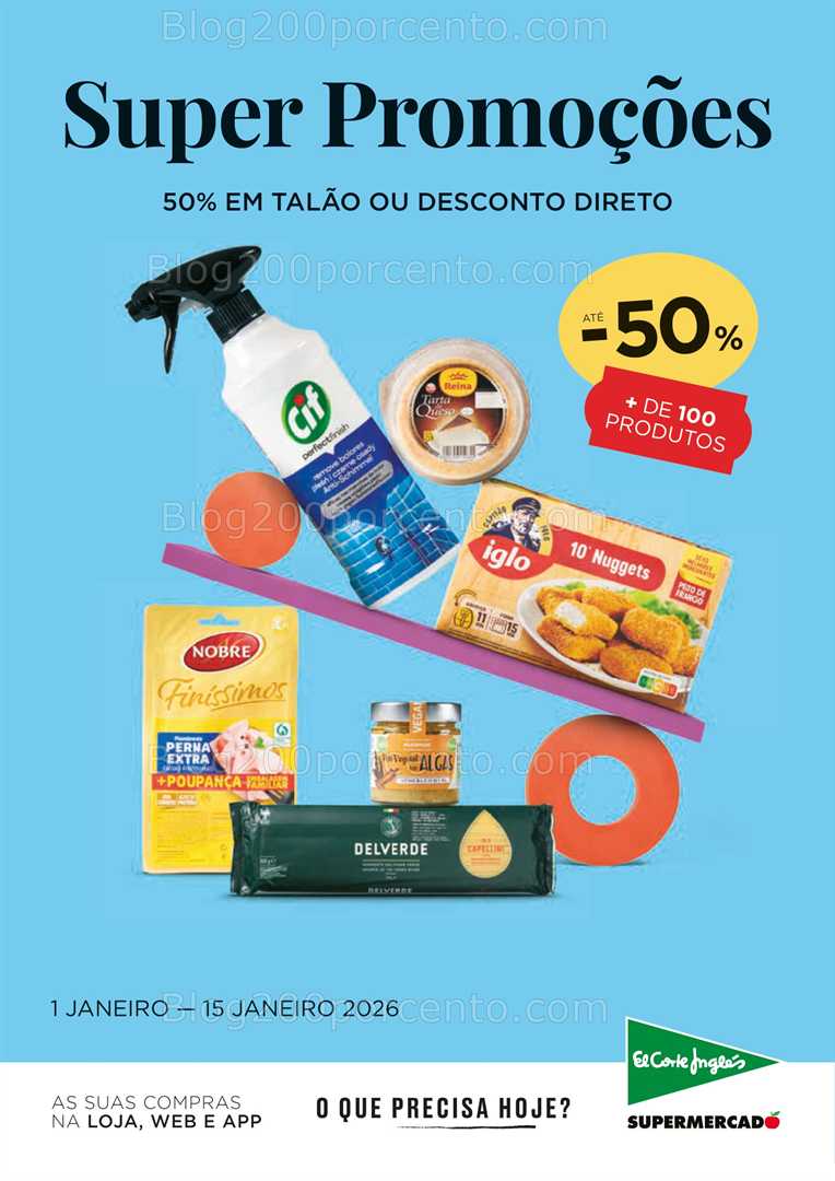 Antevisão Folheto EL CORTE INGLÉS Promoções de 1 a 15 janeiro