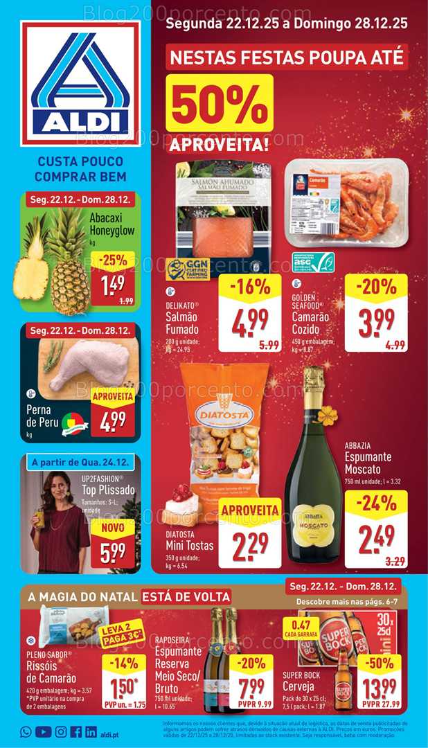 Antevisão Folheto ALDI Promoções de 22 a 28 dezembro - Edição Digital
