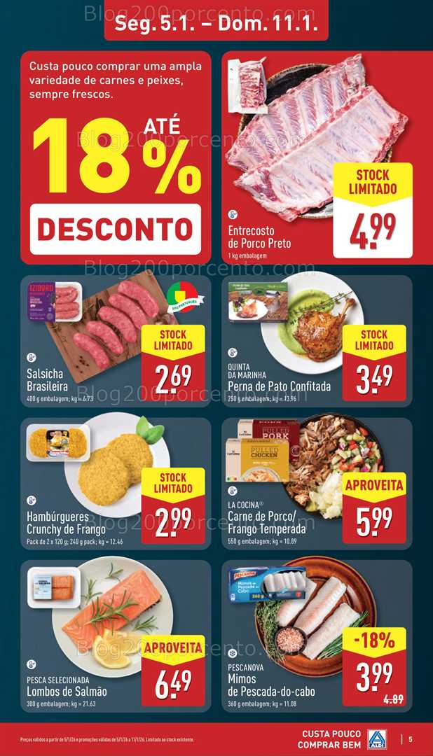 Antevisão Folheto ALDI Promoções de 5 a 11 janeiro - Edição Digital