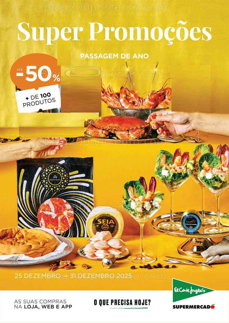 Antevisão Folheto EL CORTE INGLÉS Especial Passagem de Ano Promoções de 25 a 31 dezembro