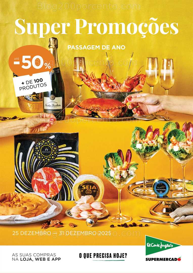 Antevisão Folheto EL CORTE INGLÉS Especial Passagem de Ano Promoções de 25 a 31 dezembro