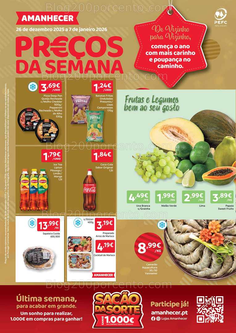 Antevisão Folheto AMANHECER Promoções de 26 dezembro a 7 janeiro