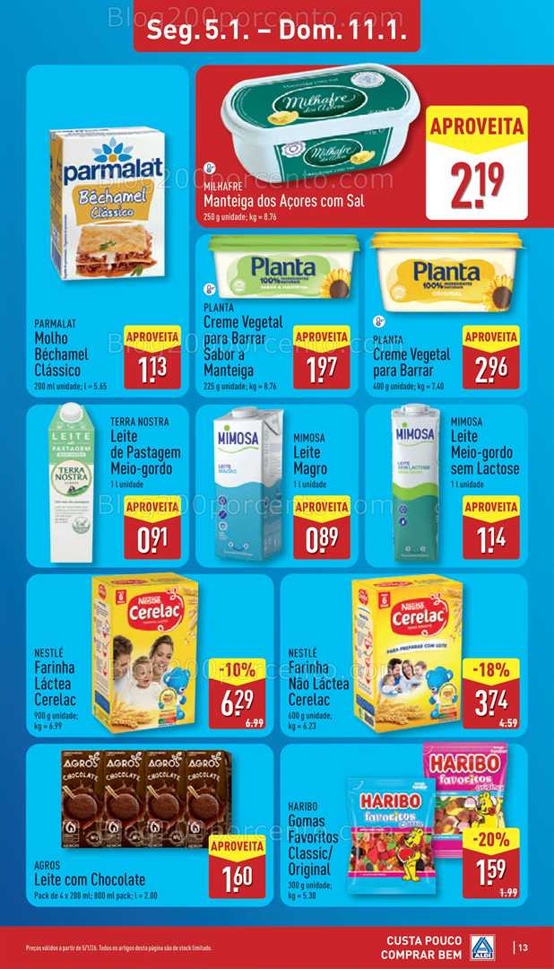 Antevisão Folheto ALDI Promoções de 5 a 11 janeiro