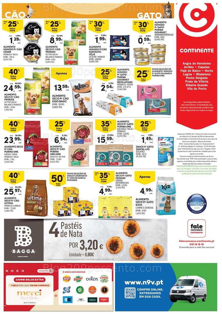 Antevisão Folheto CONTINENTE Açores Promoções de 2 a 21 janeiro