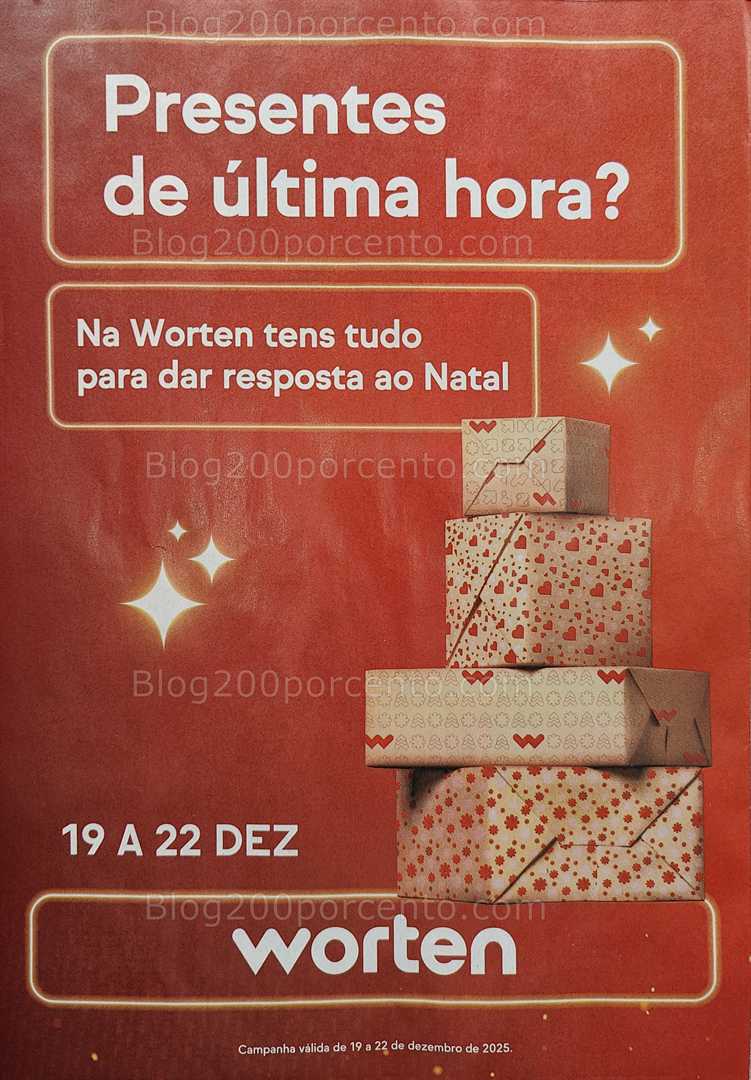 Antevisão Folheto WORTEN Promoções Fim de Semana - 19 a 22 dezembro