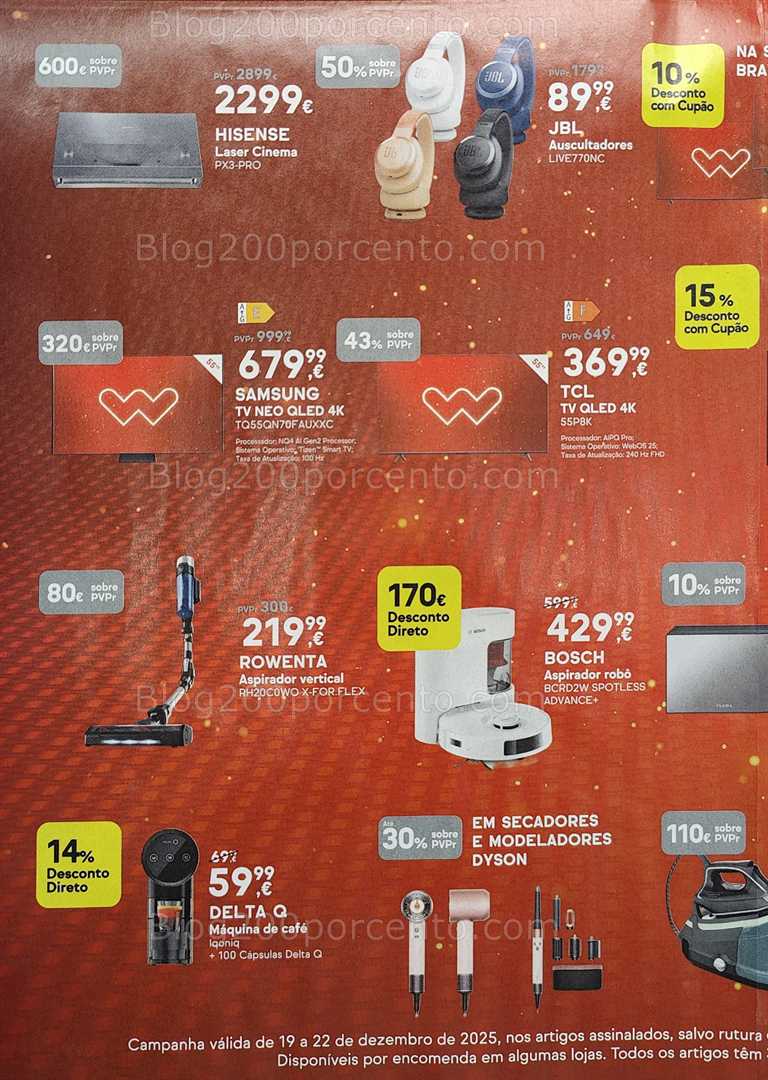 Antevisão Folheto WORTEN Promoções Fim de Semana - 19 a 22 dezembro