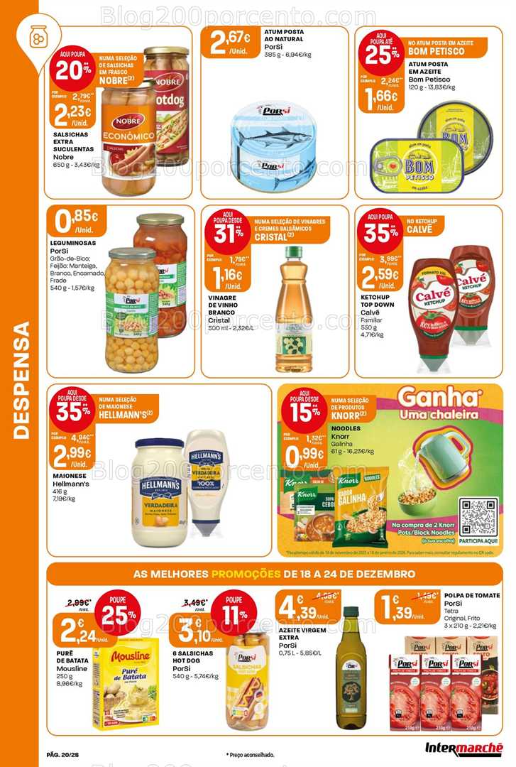 Antevisão Folheto INTERMARCHÉ Contact Promoções de 18 a 24 dezembro