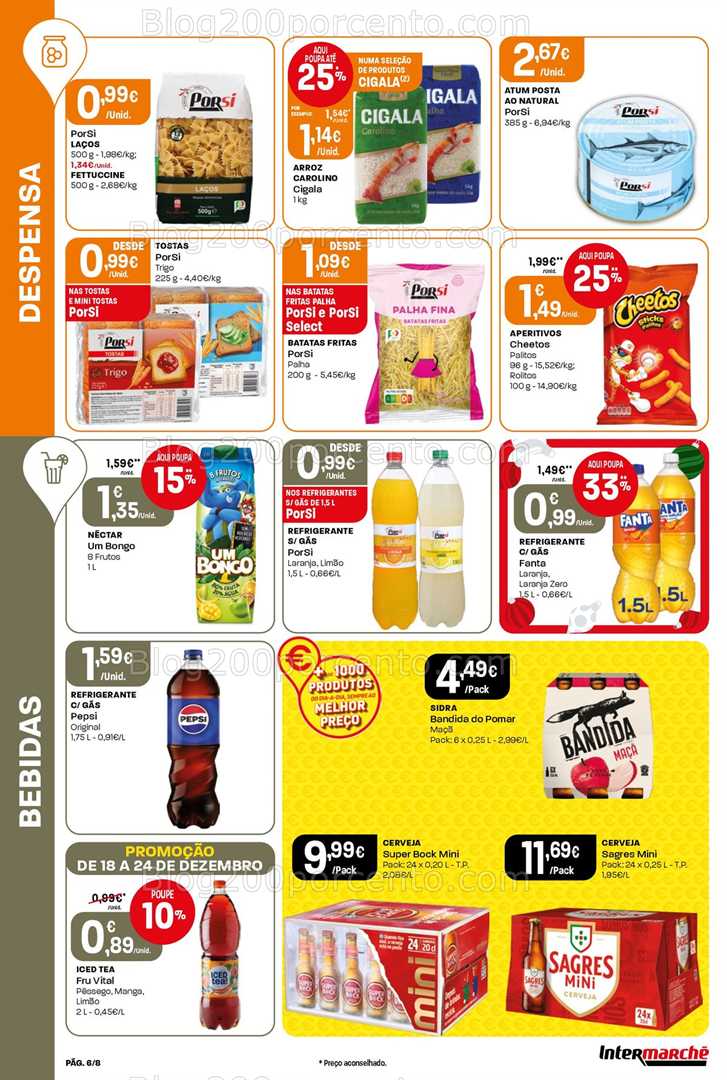 Antevisão Folheto INTERMARCHÉ Mini Promoções de 18 a 24 dezembro