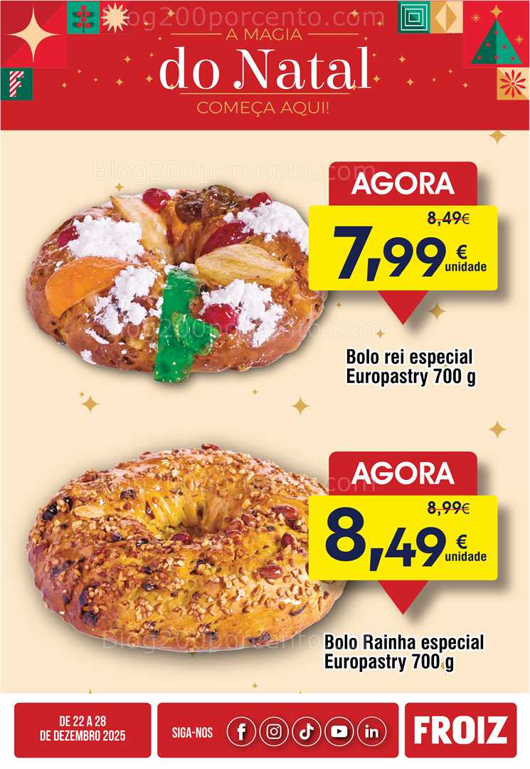 Antevisão Folheto FROIZ Promoções de 22 a 29 dezembro