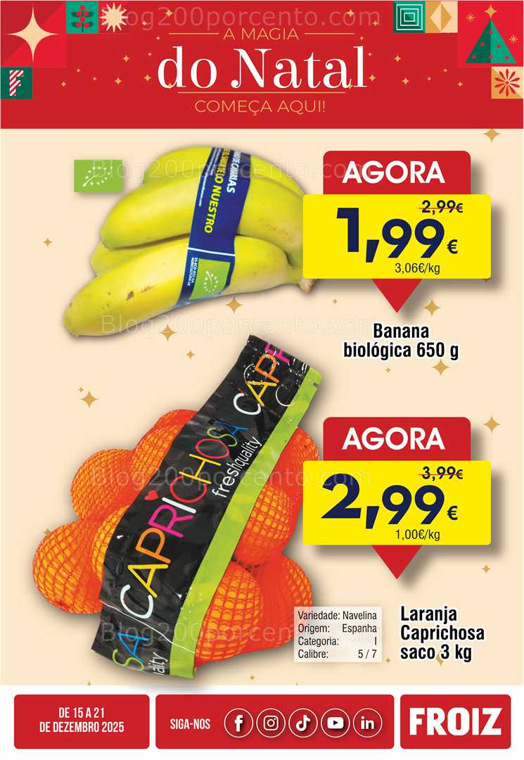 Antevisão Folheto FROIZ Promoções de 15 a 21 dezembro