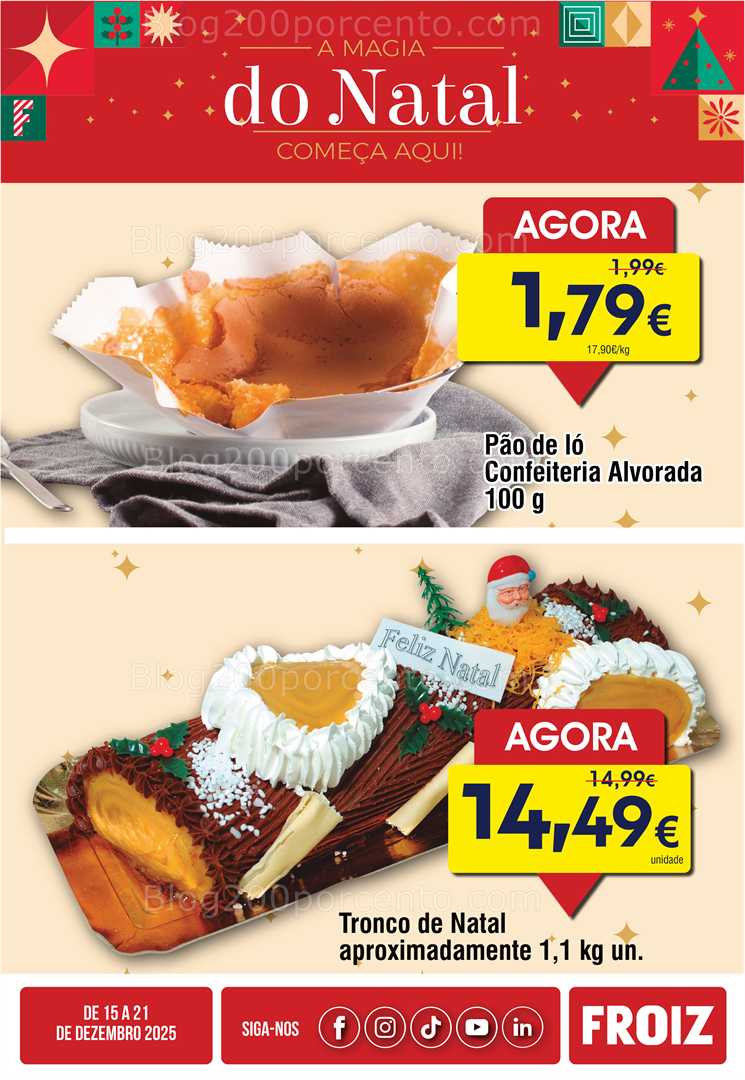Antevisão Folheto FROIZ Promoções de 15 a 21 dezembro