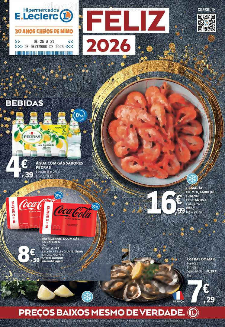 Antevisão Folheto E-LECLERC Especial Passagem de Ano - 26 a 31 dezembro