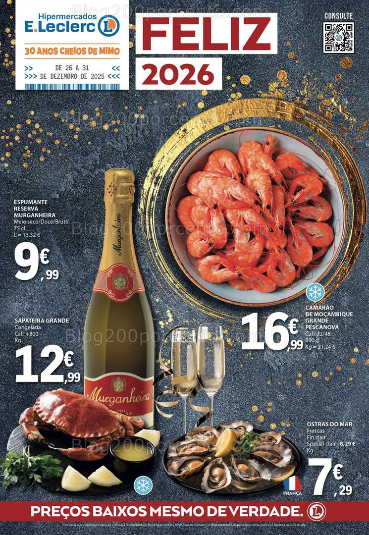 Antevisão Folheto E-LECLERC Especial Passagem de Ano - 26 a 31 dezembro