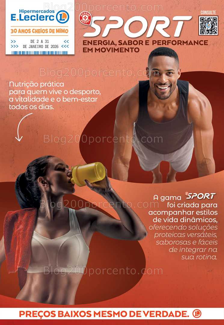 Antevisão Folheto E-LECLERC Especial Desporto Promoções de 2 a 31 janeiro