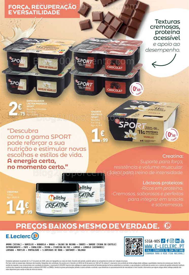 Antevisão Folheto E-LECLERC Especial Desporto Promoções de 2 a 31 janeiro