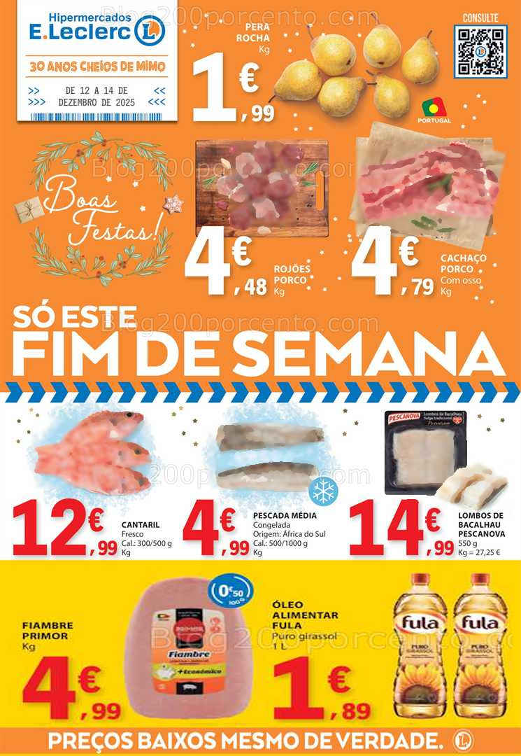Antevisão Folheto E-LECLERC Promoções Fim de Semana - 12 a 14 dezembro