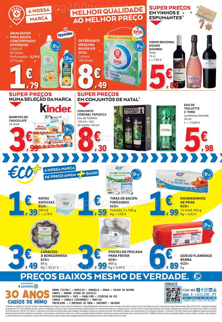 Antevisão Folheto E-LECLERC Promoções Fim de Semana - 12 a 14 dezembro
