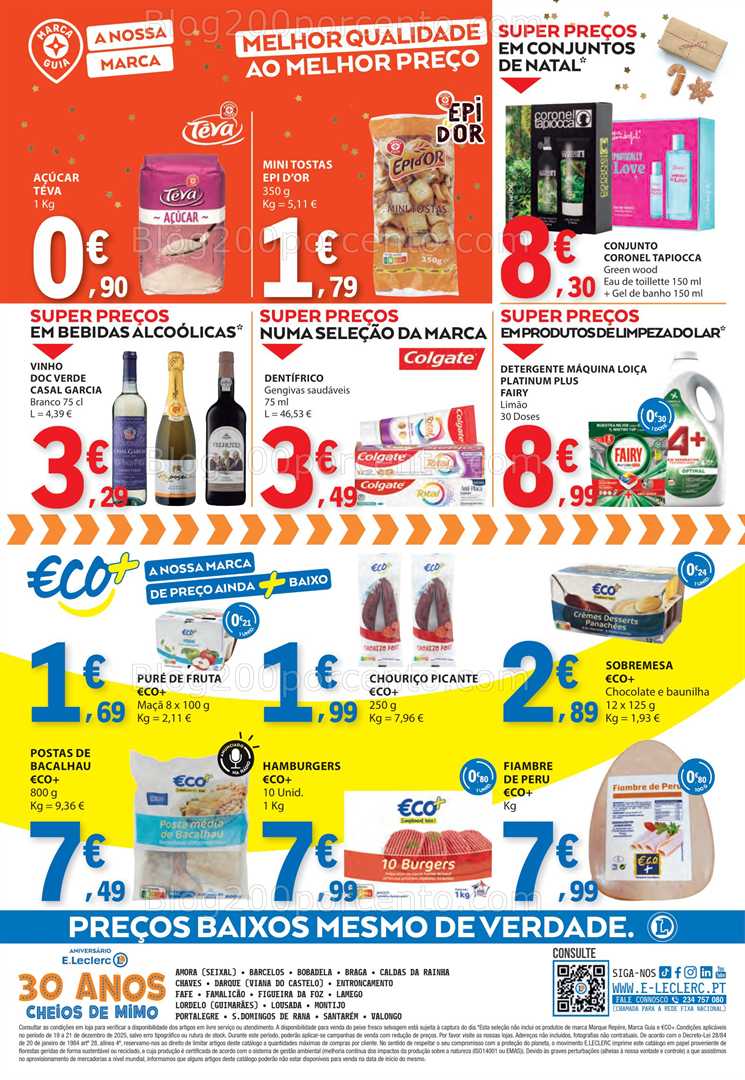 Antevisão Folheto E-LECLERC Promoções Fim de Semana - 19 a 21 dezembro