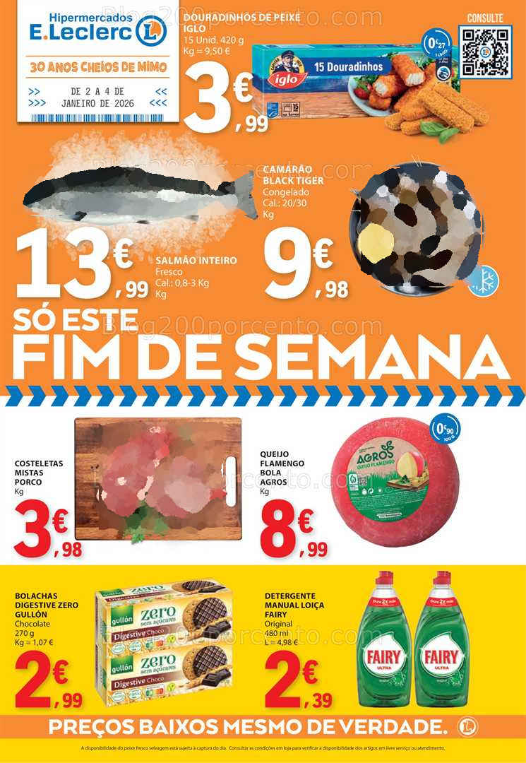 Antevisão Folheto E-LECLERC Promoções Fim de Semana - 2 a 4 janeiro