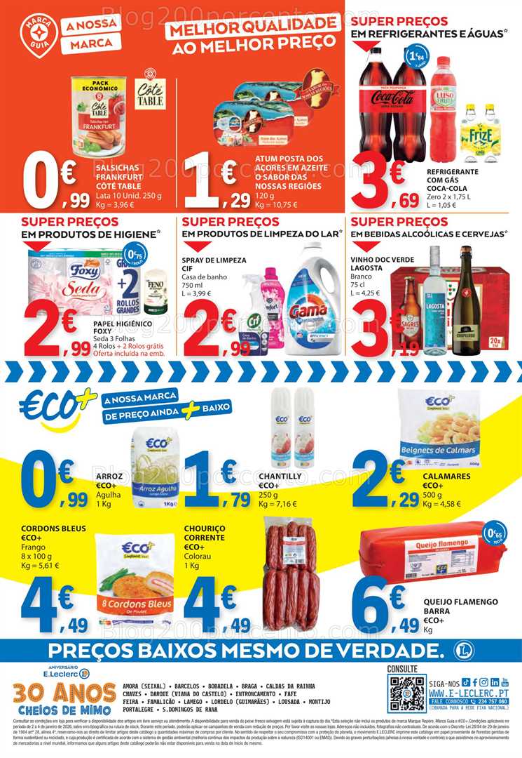 Antevisão Folheto E-LECLERC Promoções Fim de Semana - 2 a 4 janeiro