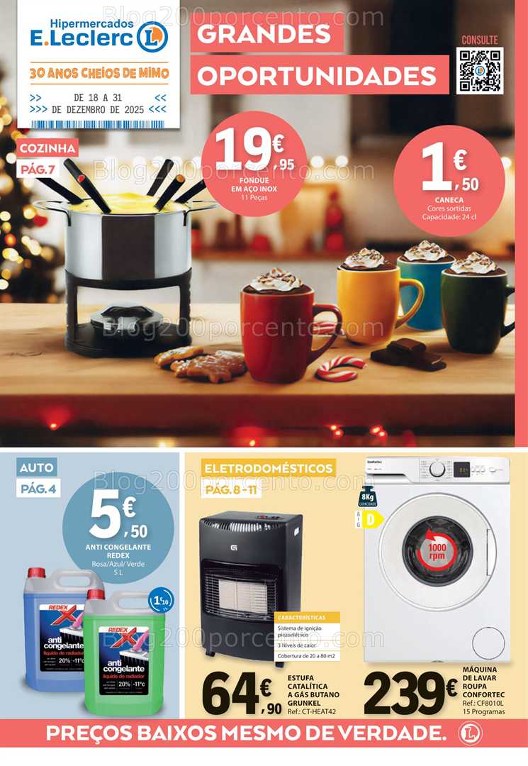 Antevisão Folheto E-LECLERC Bazar Promoções de 18 a 31 dezembro