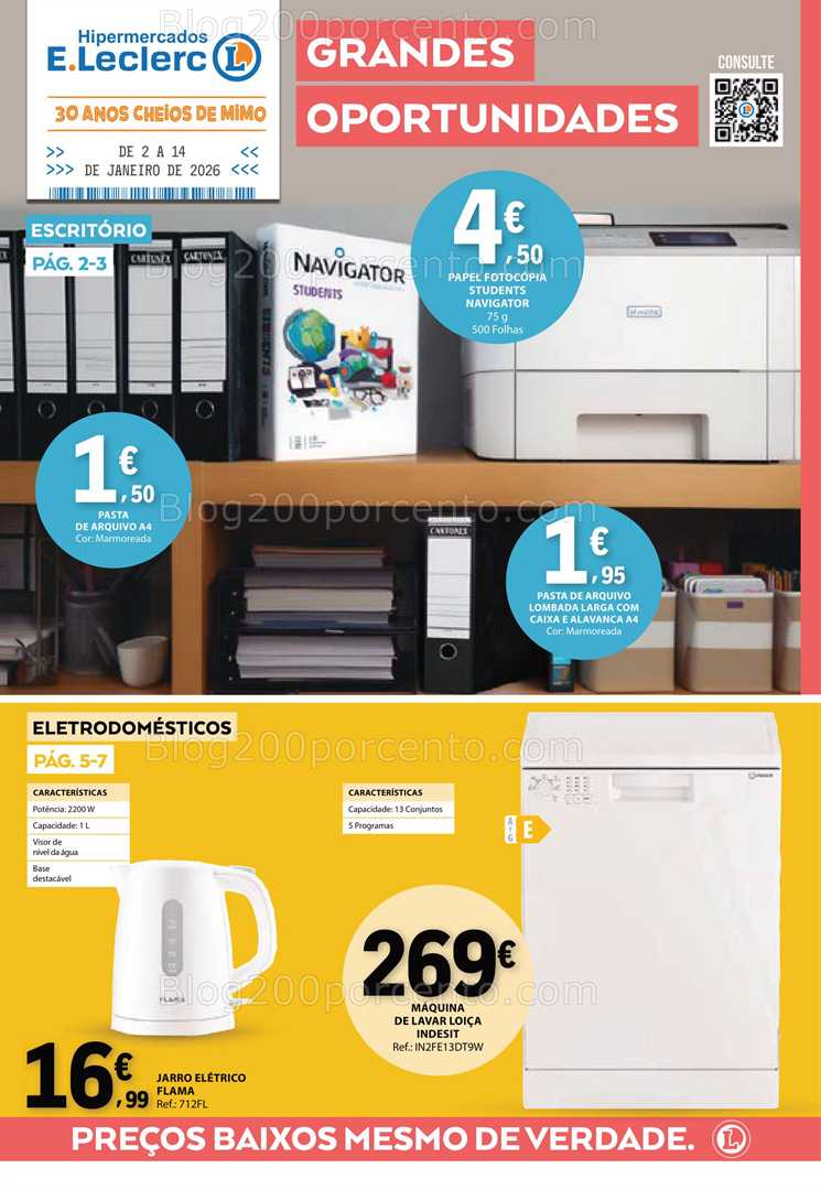 Antevisão Folheto E-LECLERC Bazar Promoções de 2 a 14 janeiro