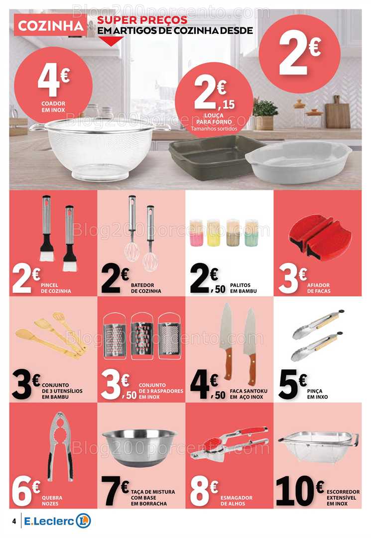 Antevisão Folheto E-LECLERC Bazar Promoções de 2 a 14 janeiro