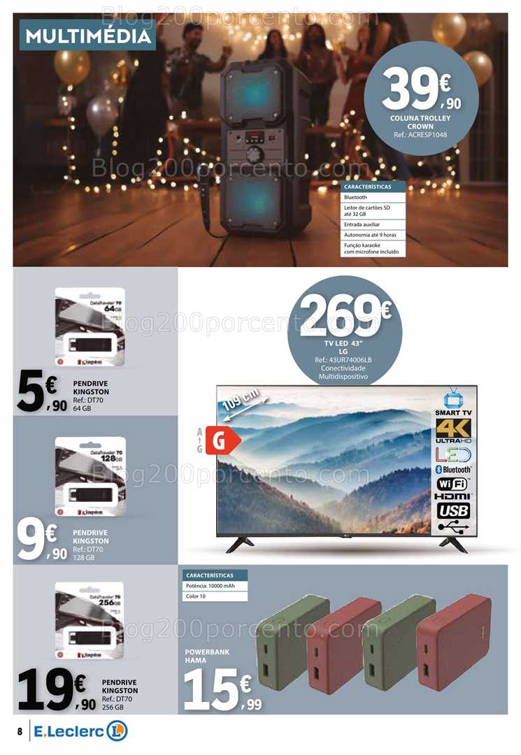 Antevisão Folheto E-LECLERC Bazar Promoções de 2 a 14 janeiro