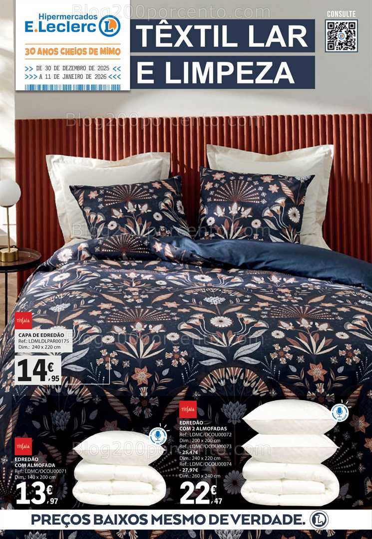 Antevisão Folheto E-LECLERC Bazar Lar Promoções de 30 dezembro a 11 janeiro