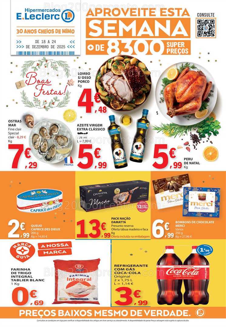 Antevisão Folheto E-LECLERC Promoções de 18 a 24 dezembro