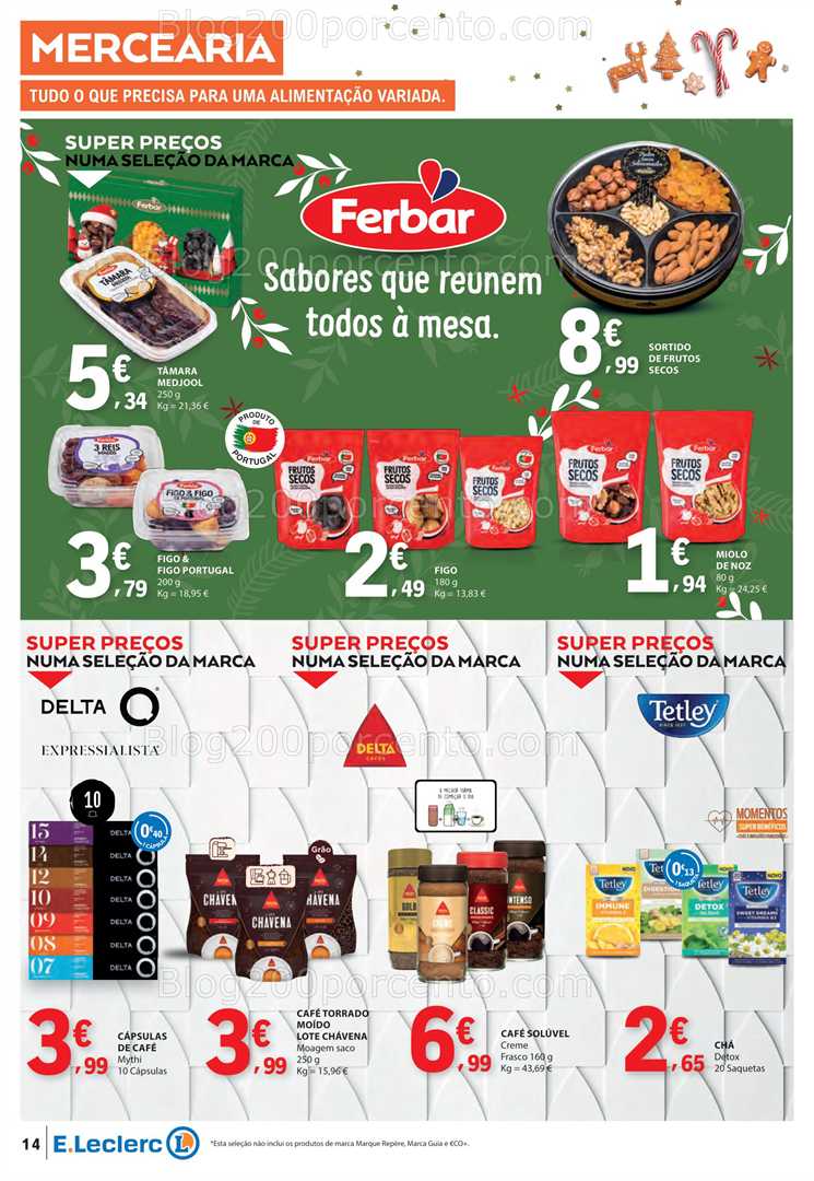 Antevisão Folheto E-LECLERC Promoções de 18 a 24 dezembro