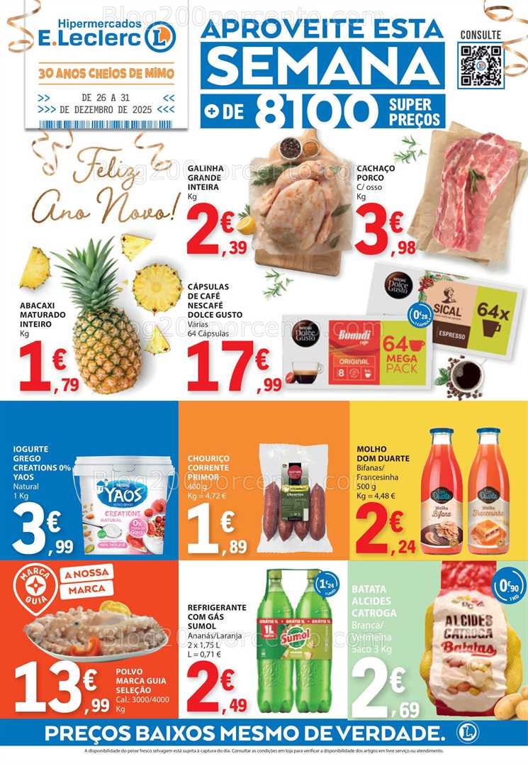Antevisão Folheto E-LECLERC Promoções 26 a 31 dezembro