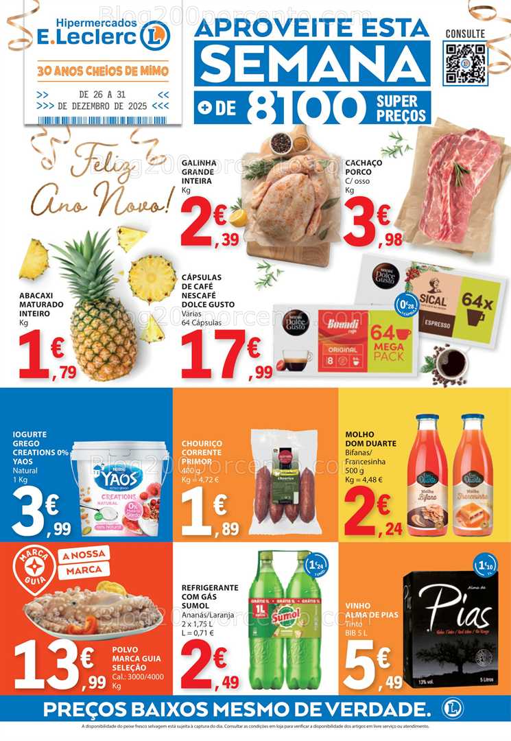 Antevisão Folheto E-LECLERC Promoções 26 a 31 dezembro