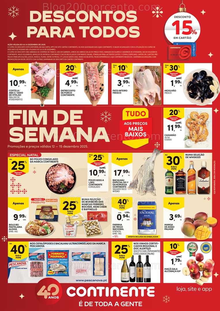 Antevisão Folheto CONTINENTE Promoções Fim de Semana 12 a 14 dezembro - Edição Digital