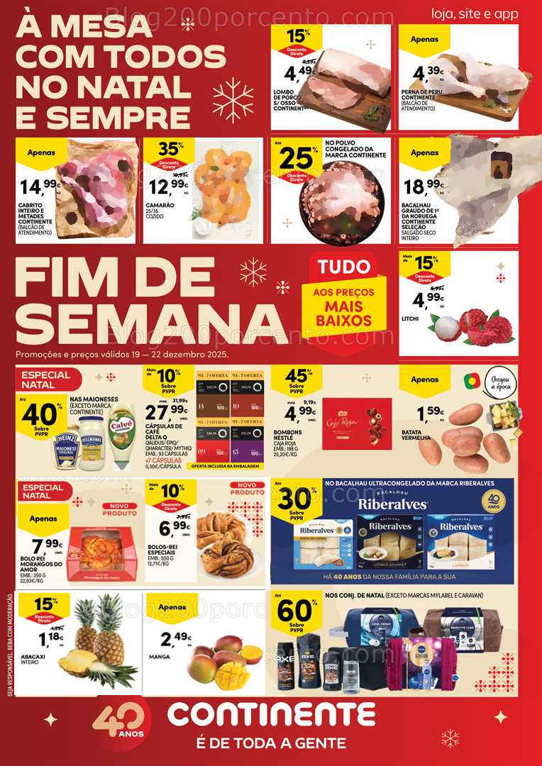 Antevisão Folheto CONTINENTE Promoções Fim de Semana - 19 a 22 dezembro - Edição Digital