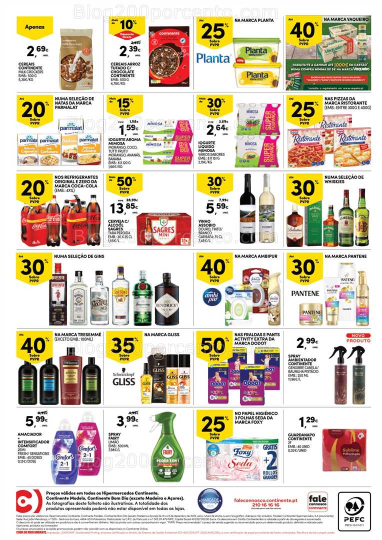 Antevisão Folheto CONTINENTE Promoções Fim de Semana - 19 a 22 dezembro - Edição Digital