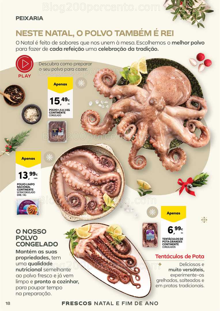 Antevisão Folheto CONTINENTE Especial Mesa de Natal e Ano Novo Promoções até 31 dezembro