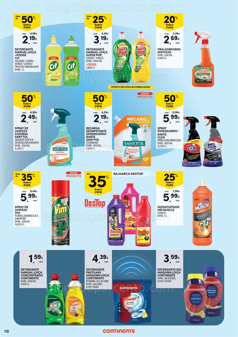 Antevisão Folheto CONTINENTE Especial Limpeza do Lar Promoções de 2 a 18 janeiro