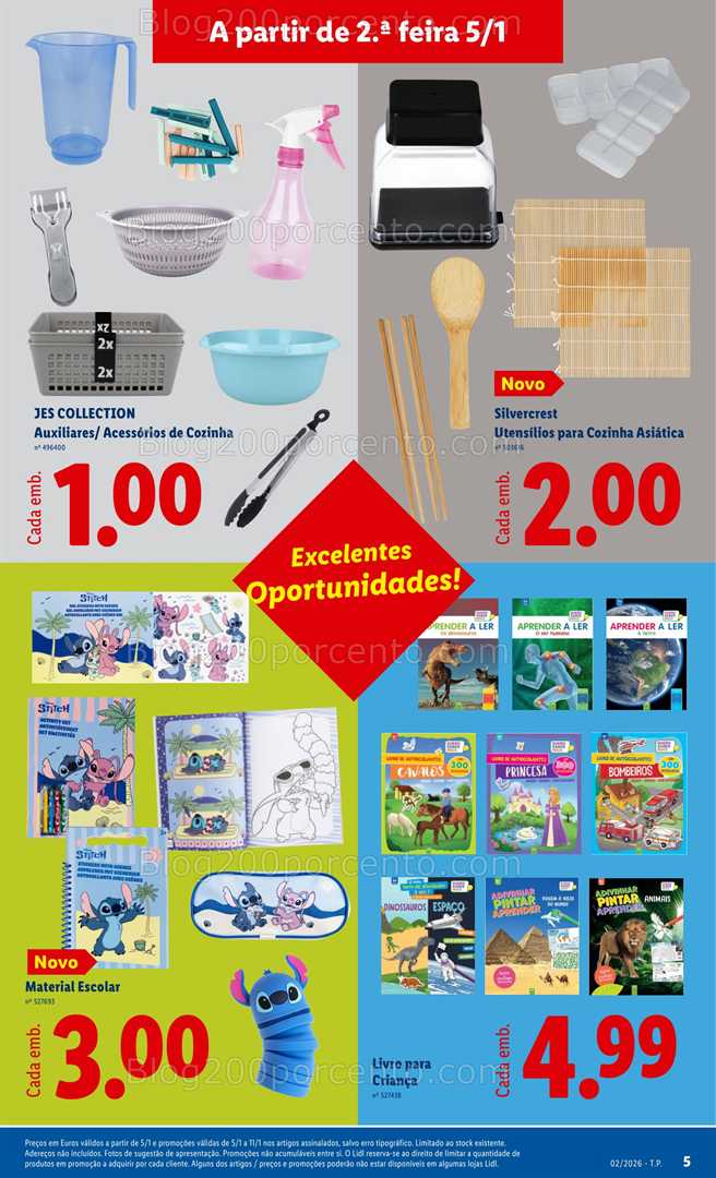 Antevisão Folheto LIDL Bazar Promoções de 5 a 15 janeiro