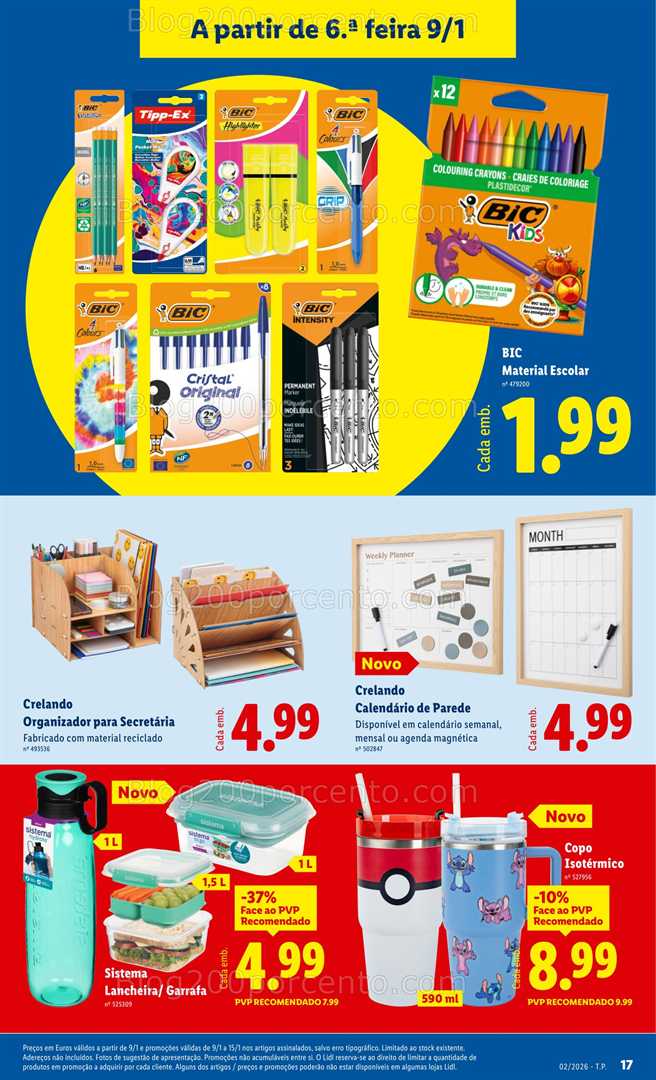 Antevisão Folheto LIDL Bazar Promoções de 5 a 15 janeiro