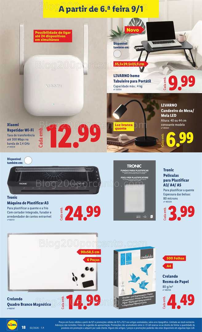 Antevisão Folheto LIDL Bazar Promoções de 5 a 15 janeiro