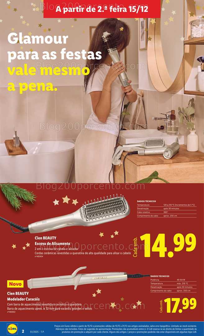 Antevisão Folheto LIDL Bazar Promoções de 15 a 25 dezembro