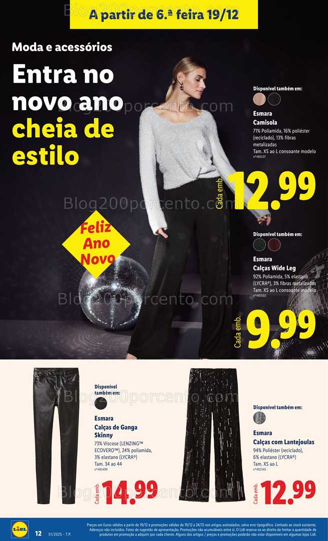 Antevisão Folheto LIDL Bazar Promoções de 15 a 25 dezembro
