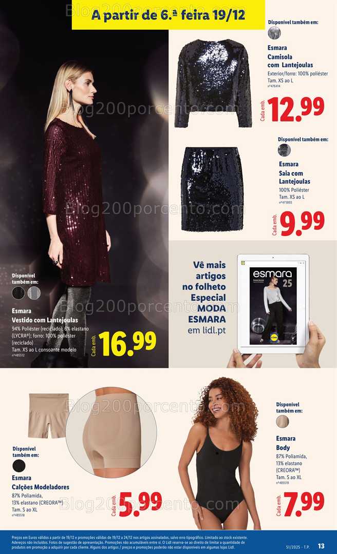 Antevisão Folheto LIDL Bazar Promoções de 15 a 25 dezembro