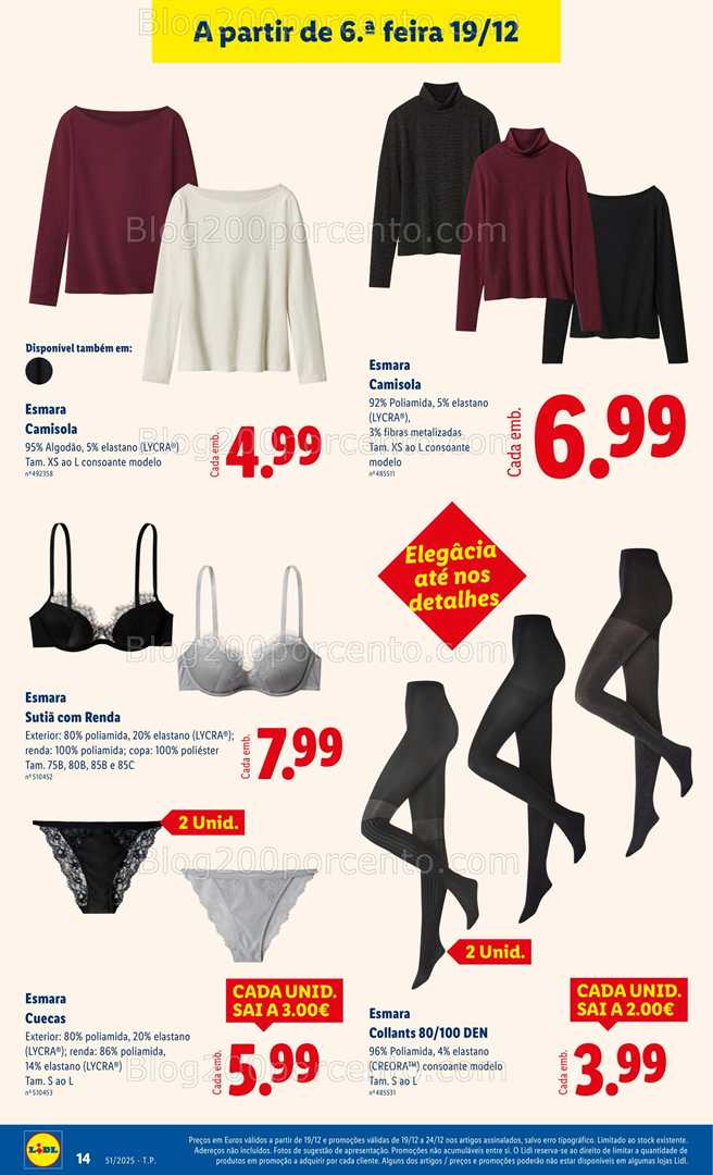 Antevisão Folheto LIDL Bazar Promoções de 15 a 25 dezembro