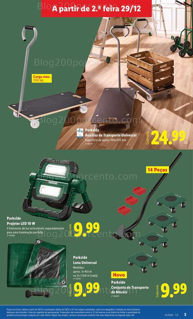 Antevisão Folheto LIDL Bazar Promoções 29 dezembro a 8 janeiro