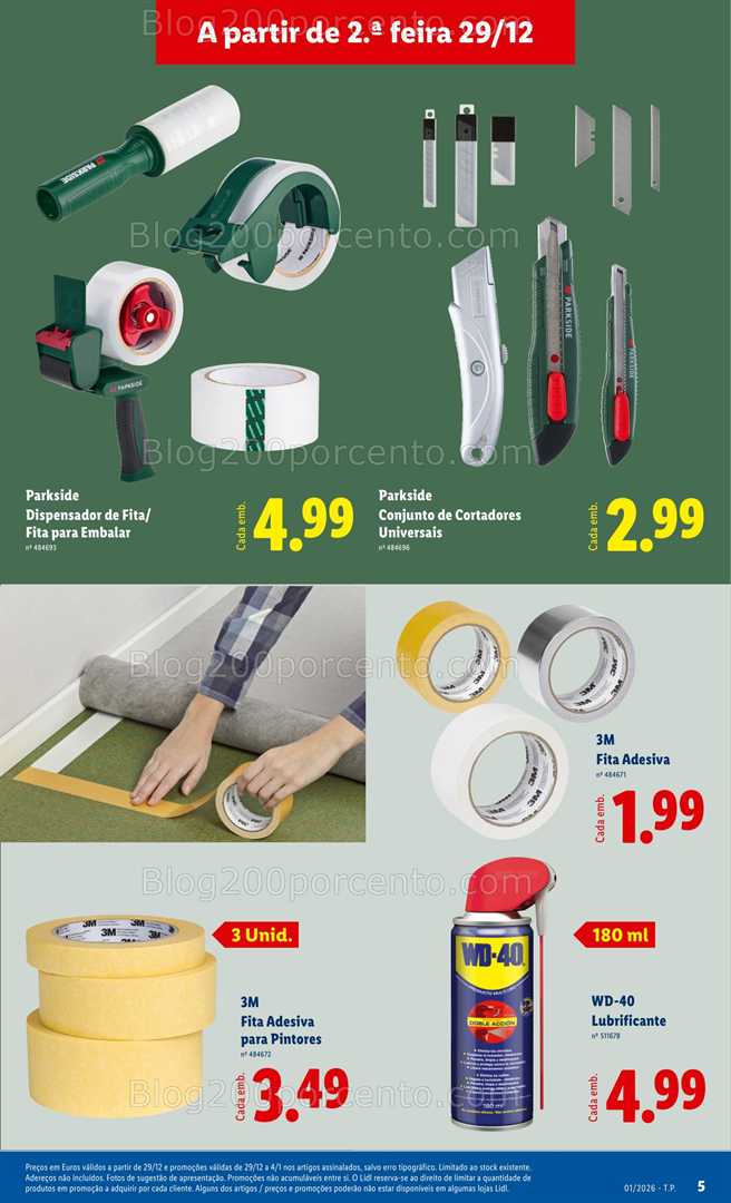 Antevisão Folheto LIDL Bazar Promoções 29 dezembro a 8 janeiro