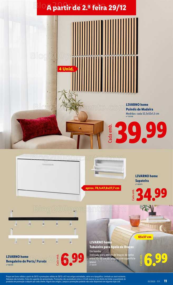 Antevisão Folheto LIDL Bazar Promoções 29 dezembro a 8 janeiro
