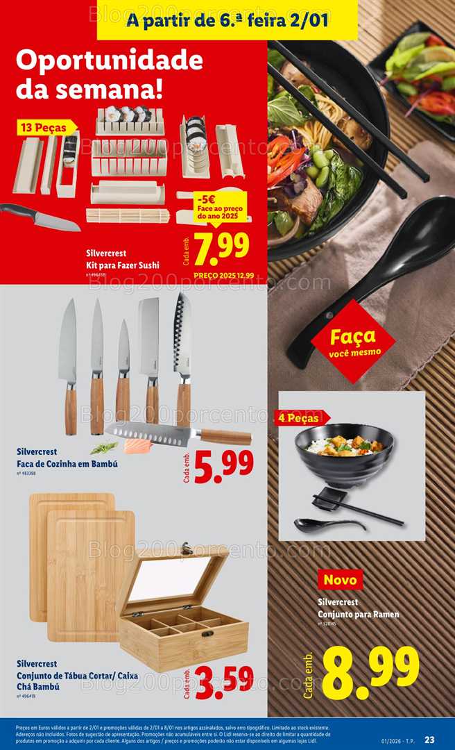Antevisão Folheto LIDL Bazar Promoções 29 dezembro a 8 janeiro