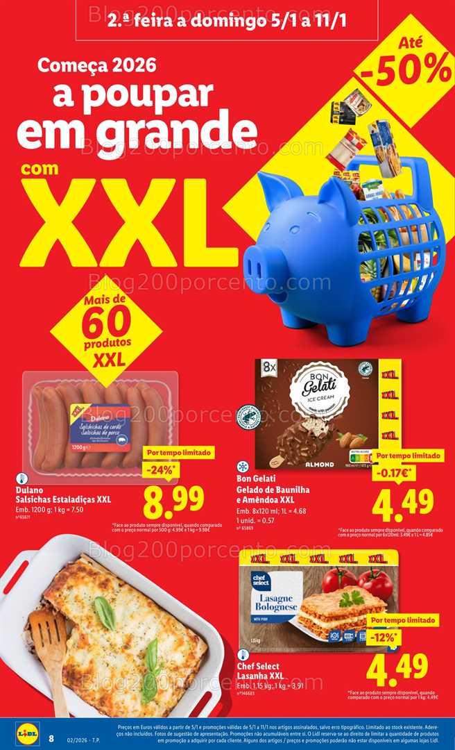 Antevisão Folheto LIDL Promoções de 5 a 11 janeiro